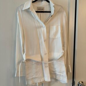 Roberto Cavali WHITE LINEN JACKET